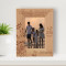 Family Means Nobody Gets Left Behind Or Forgotten Personalized Wooden Frame 4" x 6" Brown (Vertical)