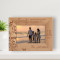 Family Means Nobody Gets Left Behind Or Forgotten Personalized Wooden Frame-6" x 4" Brown Horizontal