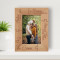 Super Mom, Best Dad, Cool Kids Personalized Wooden Frame 4" x 6" Brown (Vertical)