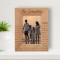 Family/ Household/ Generation/ Kids Personalized Wooden Frame 4" x 6" Brown (Vertical)