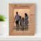 Family/ Household/ Generation/ Kids Personalized Wooden Frame 5" x 7" Brown (Vertical)