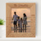 Family/ Household/ Generation/ Kids Personalized Wooden Frame 8" x 10" Brown (Vertical)