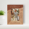The Most Important Thing In The World Is Family And Love Personalized Wooden Frame 3 1/2" x 5" Brown (Vertical)