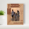 Families Are The Compass That Guides Us Personalized Wooden Frame 4" x 6" Brown (Vertical)