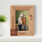 Children Are Born, Traditions Are Passed, The Love Continues Personalized Wooden Frame 4" x 6" Brown (Vertical)