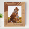 No Matter What Happens, A Family Will Always Have Your Back Personalized Wooden Frame 8" x 10" Brown (Vertical)
