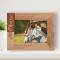 Family Means Nobody Gets Left Behind Or Forgotten Personalized Wooden Frame-7" x 5" Brown Horizontal