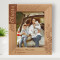 Family Means Nobody Gets Left Behind Or Forgotten Personalized Wooden Frame 8" x 10" Brown (Vertical)