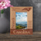 North Carolina Personalized Wooden Frame 3 1/2" x 5" Brown (Vertical)