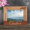 North Carolina Personalized Wooden Frame 7" x 5" Brown Horizontal