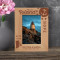 Rhode Island Personalized Wooden Frame 4" x 6" Brown (Vertical)