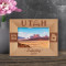 Utah Personalized Wooden Frame-6" x 4" Brown Horizontal
