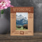 Wyoming Personalized Wooden Frame 3 1/2" x 5" Brown (Vertical)