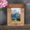 Wyoming Personalized Wooden Frame 4" x 6" Brown (Vertical)