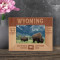 Wyoming Personalized Wooden Frame-6" x 4" Brown Horizontal
