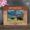 Wyoming Personalized Wooden Frame 7" x 5" Brown Horizontal