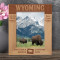 Wyoming Personalized Wooden Frame 8" x 10" Brown (Vertical)