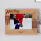 Hockey Personalized Wooden Frame 7" x 5" Brown Horizontal