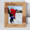 Hockey Personalized Wooden Frame 8" x 10" Brown (Vertical)