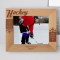 Hockey Personalized Wooden Frame-10" x 8" Brown Horizontal