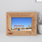 Hockey Personalized Wooden Frame-6" x 4" Brown Horizontal