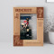 Ice Hockey Personalized Wooden Frame 4" x 6" Brown (Vertical)