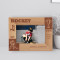 Ice Hockey Personalized Wooden Frame-6" x 4" Brown Horizontal