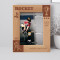 Ice Hockey Personalized Wooden Frame 5" x 7" Brown (Vertical)