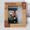 Ice Hockey Personalized Wooden Frame 8" x 10" Brown (Vertical)