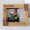 Ice Hockey Personalized Wooden Frame-10" x 8" Brown Horizontal