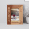Hockey Personalized Wooden Frame 3 1/2" x 5" Brown (Vertical)