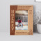 Hockey Personalized Wooden Frame 4" x 6" Brown (Vertical)