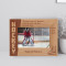 Hockey Personalized Wooden Frame-6" x 4" Brown Horizontal