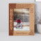 Hockey Personalized Wooden Frame 5" x 7" Brown (Vertical)