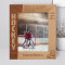 Hockey Personalized Wooden Frame 8" x 10" Brown (Vertical)