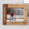 Hockey Personalized Wooden Frame-10" x 8" Brown Horizontal