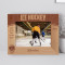 Ice Hockey Personalized Wooden Frame 7" x 5" Brown Horizontal