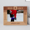 Hockey Personalized Wooden Frame 7" x 5" Brown Horizontal