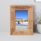 Hockey Personalized Wooden Frame 4" x 6" Brown (Vertical)