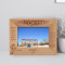 Hockey Personalized Wooden Frame-6" x 4" Brown Horizontal