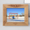 Hockey Personalized Wooden Frame-10" x 8" Brown Horizontal