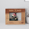 Hockey Personalized Wooden Frame-5" x 3 1/2" Brown Horizontal