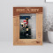 Hockey Personalized Wooden Frame 4" x 6" Brown (Vertical)