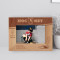 Hockey Personalized Wooden Frame-6" x 4" Brown Horizontal