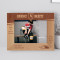 Hockey Personalized Wooden Frame 7" x 5" Brown Horizontal