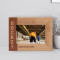 Hockey Personalized Wooden Frame-6" x 4" Brown Horizontal