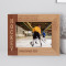 Hockey Personalized Wooden Frame 7" x 5" Brown Horizontal