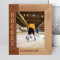 Hockey Personalized Wooden Frame 8" x 10" Brown (Vertical)