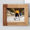 Hockey Personalized Wooden Frame-10" x 8" Brown Horizontal