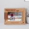 Hockey Personalized Wooden Frame-6" x 4" Brown Horizontal